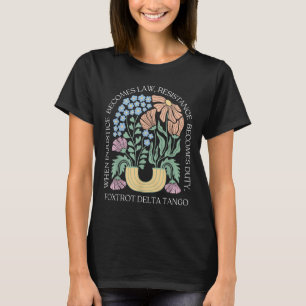 T-shirt Foxtrots Delta Tangos Funny Flower Boho