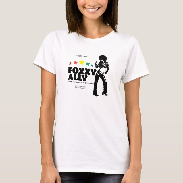 T-shirt Foxxy Ally (conception noire) (Devant)
