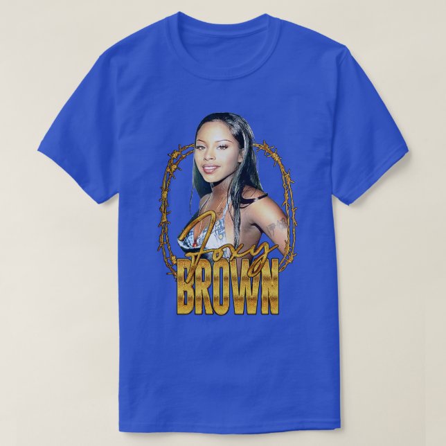 T-shirt Foxy Brown 90s Retro Rap Design (Design devant)