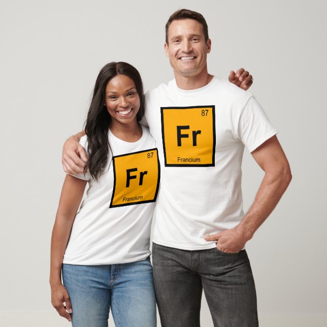 T-shirt Fr - Symbole de tableau périodique de la chimie du (Unisexe)