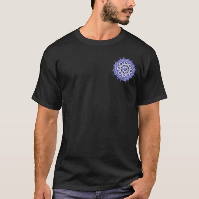 T-shirt Fractale bleue 200706072332 de mandala (Devant)