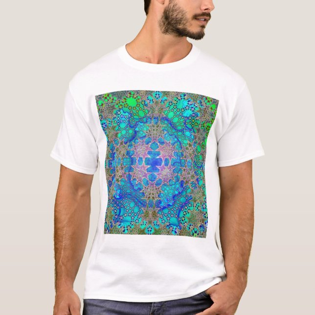 T-shirt Fractale illuminée par les étoiles de Geo de ciel (Devant)