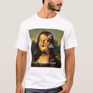 T-shirt Fragile Meme Art - Mona Lisa Citrouille Smile Paro