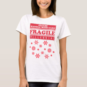 T-shirt Fragile Millennial, Manipulez Avec Soin Les Flamme