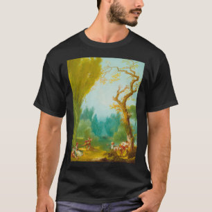T-shirt Fragonards Une partie de cavalier dans les tons vi