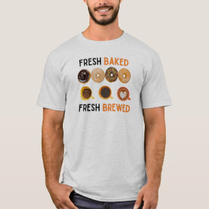 T-shirt Fraîchement cuit, beignets et café frais