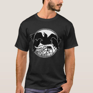 T-shirt frais d'art d'oiseau de corneille de Raven