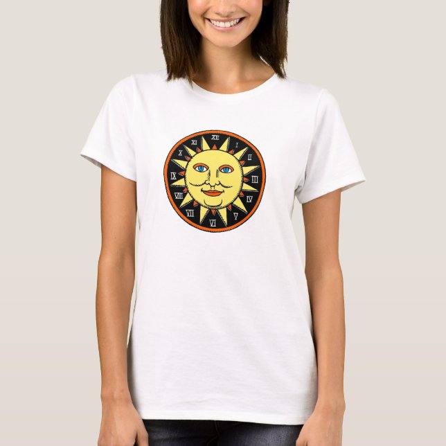 T-shirt frais de conception de Sun pour des femmes (Devant)