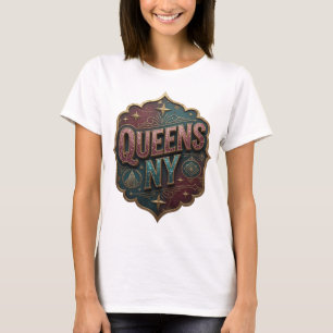 T-shirt frais Gold QUEENS NY