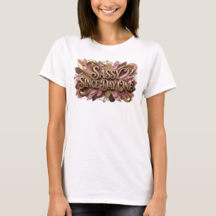 T-shirt Frais Rouge SASSY DEPUIS LE JOUR 1 Art à Porter