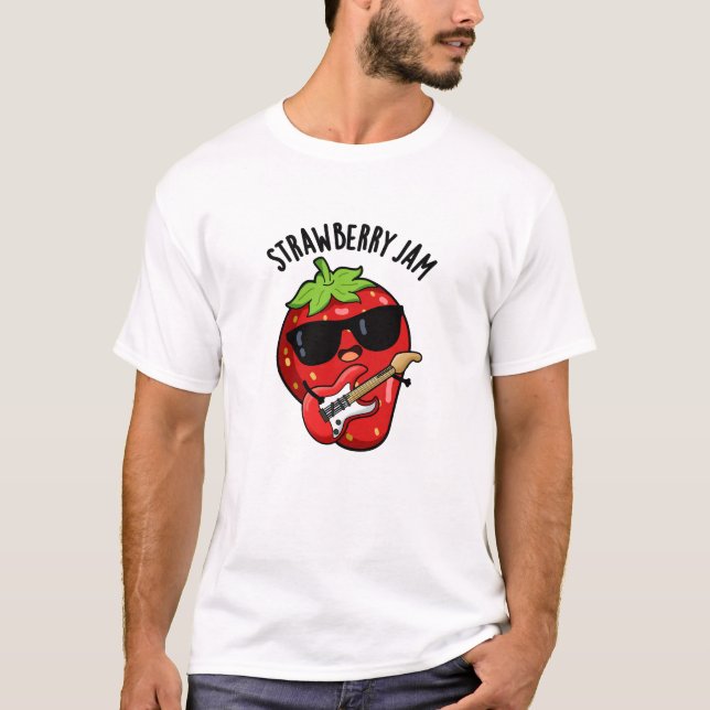T-shirt Fraise confiture Funky Fruit Pun (Devant)