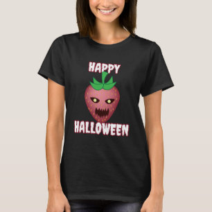 T-shirt Fraise effrayante Happy Halloween Fruits Hommes Fe