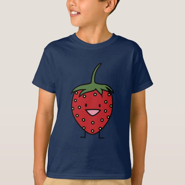T-shirt Fraise heureuse (Devant)