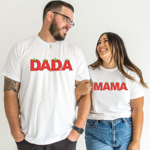 T-shirt Fraise Mama Baby 1er Anniversaire Thème fraise