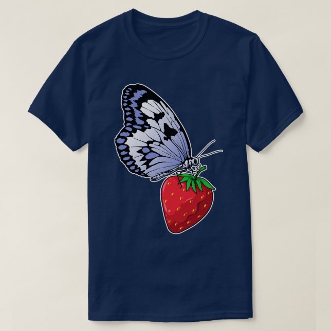 T-shirt Fraise papillon (Design devant)