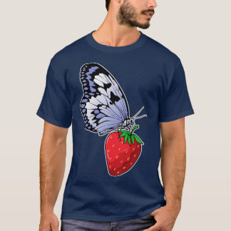 T-shirt Fraise papillon