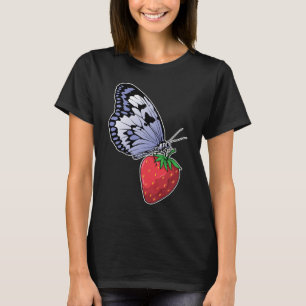 T-shirt Fraise papillon