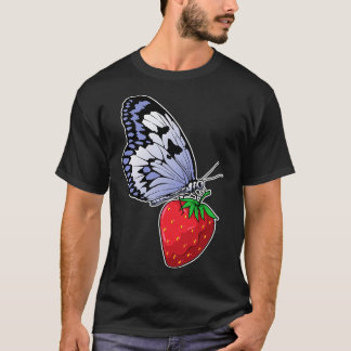 T-shirt Fraise papillon