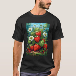 T-shirt Fraises Fraise Motif Fraise Plantes Fr