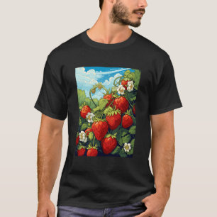 T-shirt Fraises Fraise Motif Fraise Plantes Fr