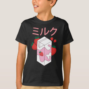 T-shirt Fraises Lait Anime Mercier Fraises Japon