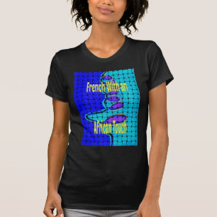 T-shirt Français Bleu Africain Tissé Abstrait violet forme