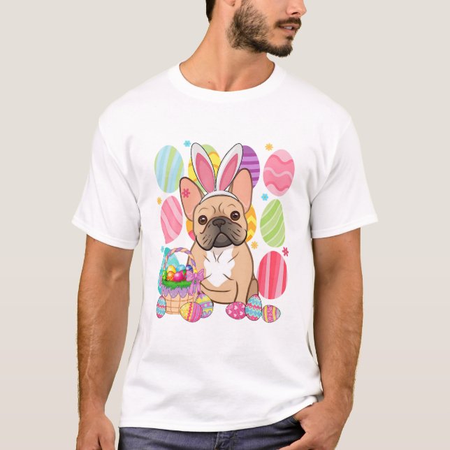 T-shirt Français Ear Bunny Pâques (Devant)