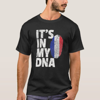 T-shirt Français France Drapeau C'est dans mon ADN cadeau 