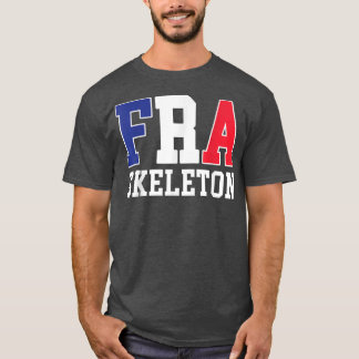 T-shirt France Drapeau Musher Français FRA Skeleton
