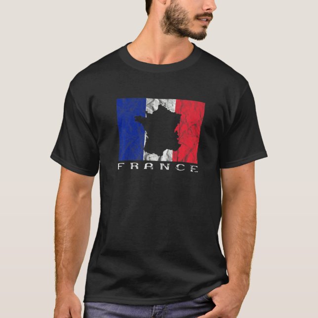T-shirt France Outline France Travel Love France Paris Fra (Devant)