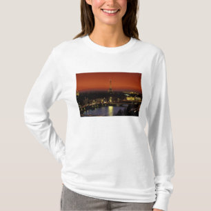 T-shirt France, Paris Vue du coucher de soleil sur la Tour