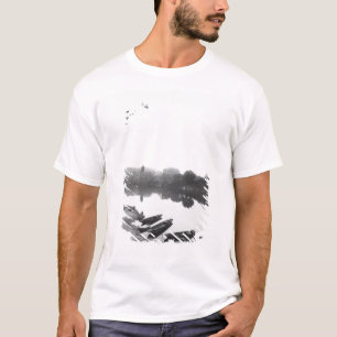 T-shirt FRANCE, Touraine, La Loire : CHINON Bateaux le lon
