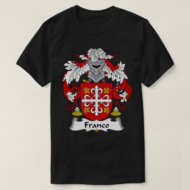 T-shirt Franco Manteau d'armoiries Famille Crest  (Design devant)