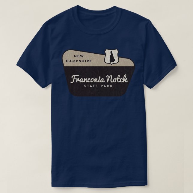 T-shirt Franconia Notch State Park New Hampshire Bienvenue (Design devant)
