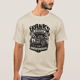 T-Shirt Frank’s Garage Vintage Motorcycle Pin-Up