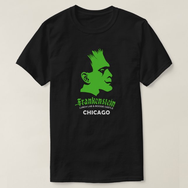 T-shirt Frankenstein, Bar, Disco, Chicago, Illinois T-Shir (Design devant)