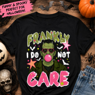 T-shirt Frankenstein Halloween, franchement je m'en fiche