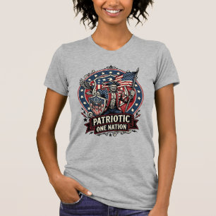 T-shirt Frankenstein patriotique brute de liberté horreur 