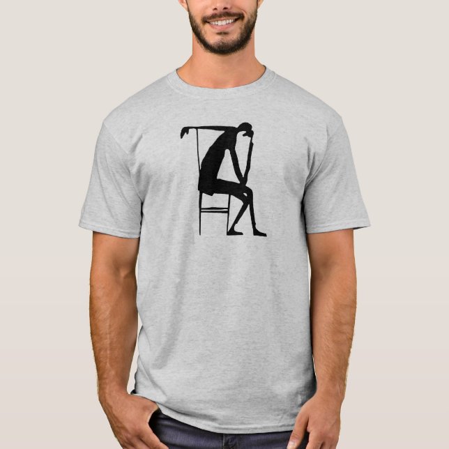 T-shirt Franz Kafka Drawing 03 Black (Devant)