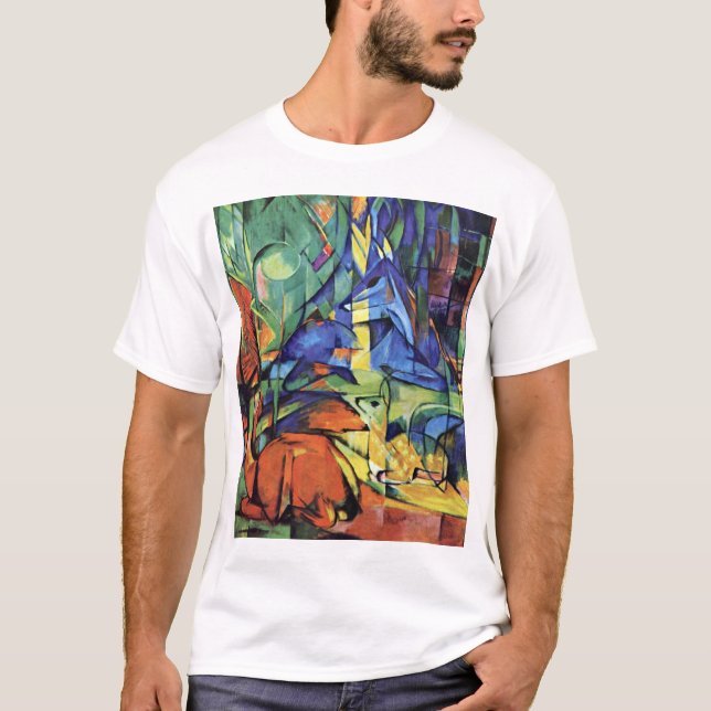 T-shirt Franz Marc - cerf commun dans la forêt (ii) (Devant)
