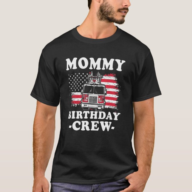 T-shirt Frapeau Américain Feu d'Anniversaire maman Rouge m (Devant)