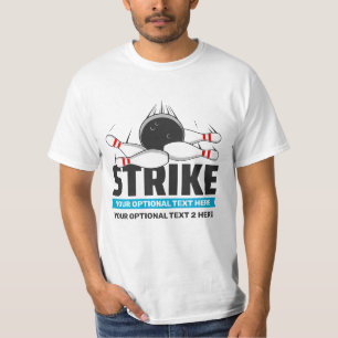 T-shirt Frappe de bol de nom et de texte personnalisés