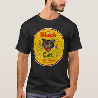 T-shirt Frappe de chat noir