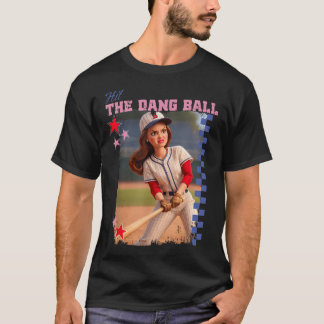 T-shirt Frappe la balle bon sang Maman de baseball drôle S