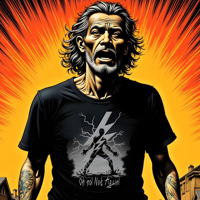 T-shirt Frappé par la foudre (Créateur téléchargé)