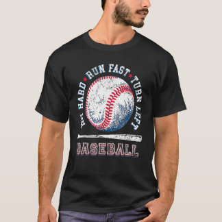 T-shirt Frappez fort, courez vite, tournez à gauche, joueu