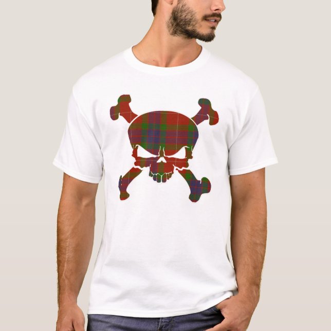 T-shirt Fraser Tartan Skull No Banner Shirt (Devant)