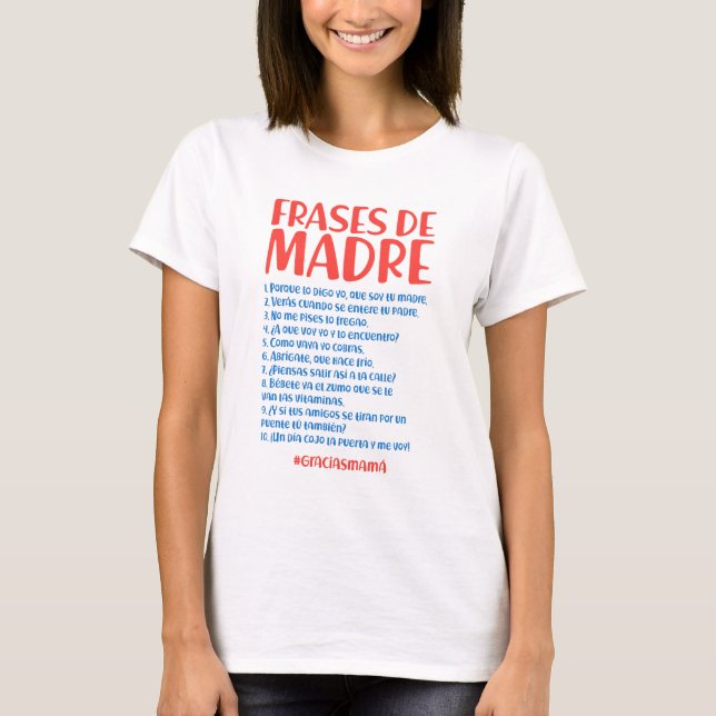 T-shirt Frases de Madre (Devant)