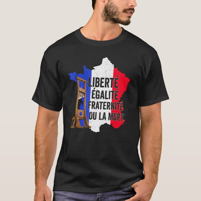 T-shirt Fraternité pour l'égalité de liberté 14 juillet Ré (Devant)