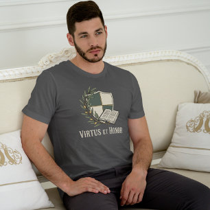 T-shirt Fraternité Virtus et Honor Crest académique